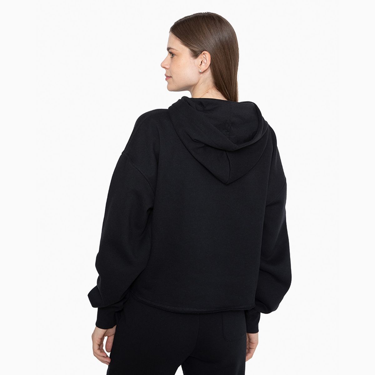 CONVERSE - Polerón Converse Basic Hoodie Mujer Negro
