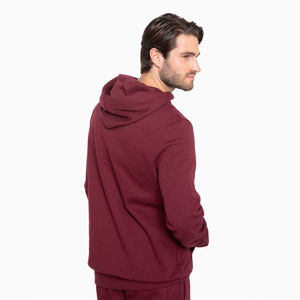 CONVERSE - Polerón Converse Basic Hoodie Hombre Burdeo