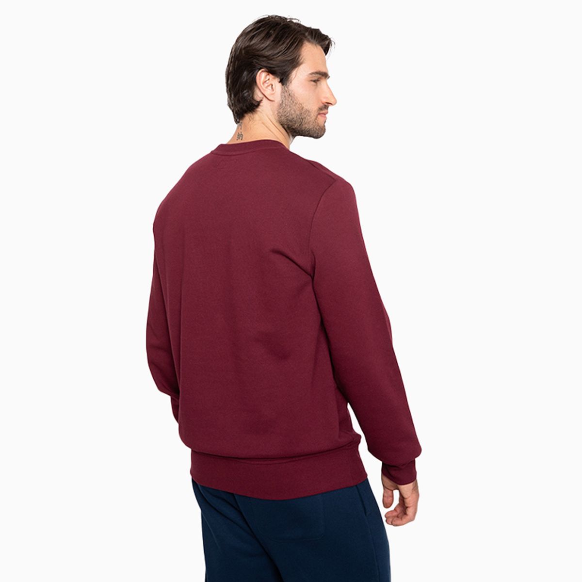 CONVERSE - Polerón Converse Basic Crew Hombre Burdeo