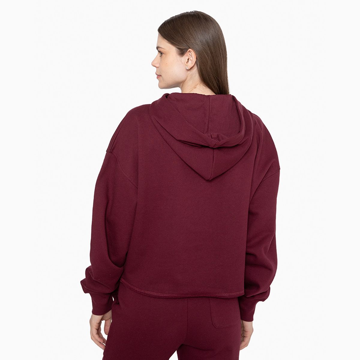 CONVERSE - Polerón Converse Basic Hoodie Mujer Café