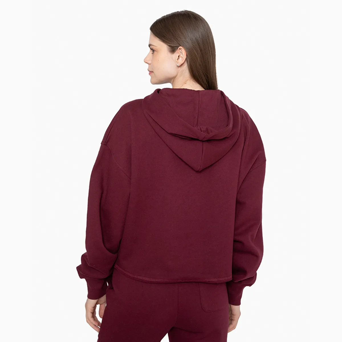 CONVERSE - Polerón Converse Basic Hoodie Mujer Café