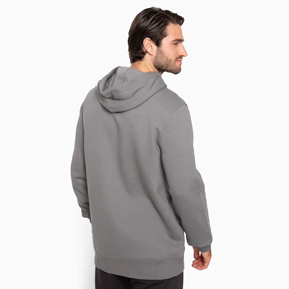 CONVERSE - Polerón Converse Basic Hoodie Hombre Gris