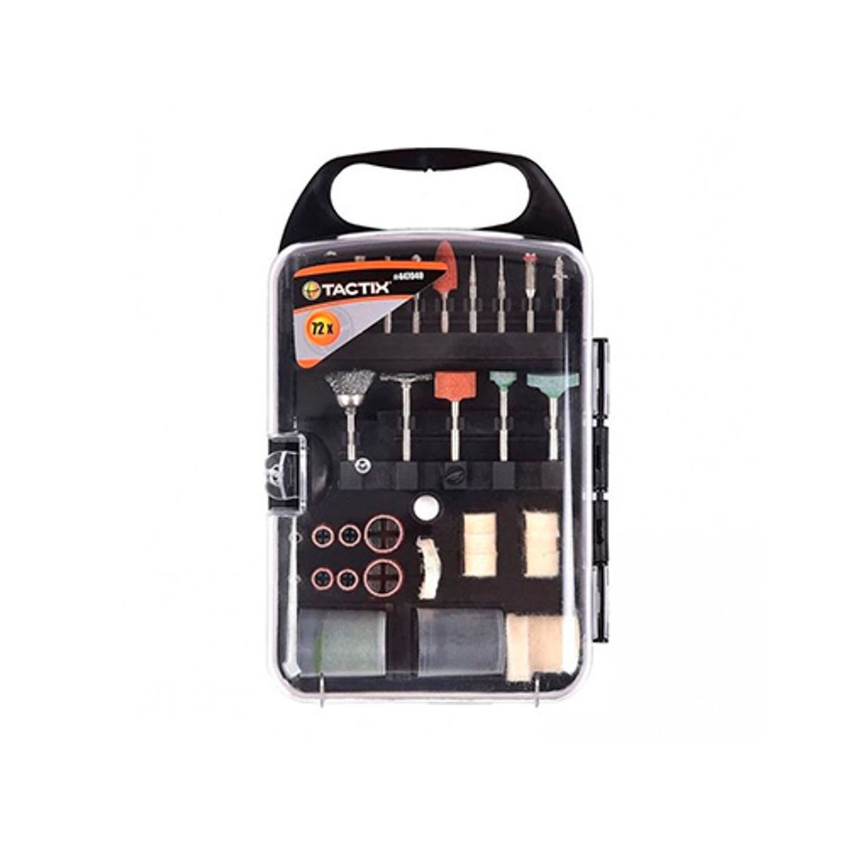 TACTIX - SET DE ACCESORIOS PARA HERRAMIENTAS ROTATIVAS 72PZS TACTIX