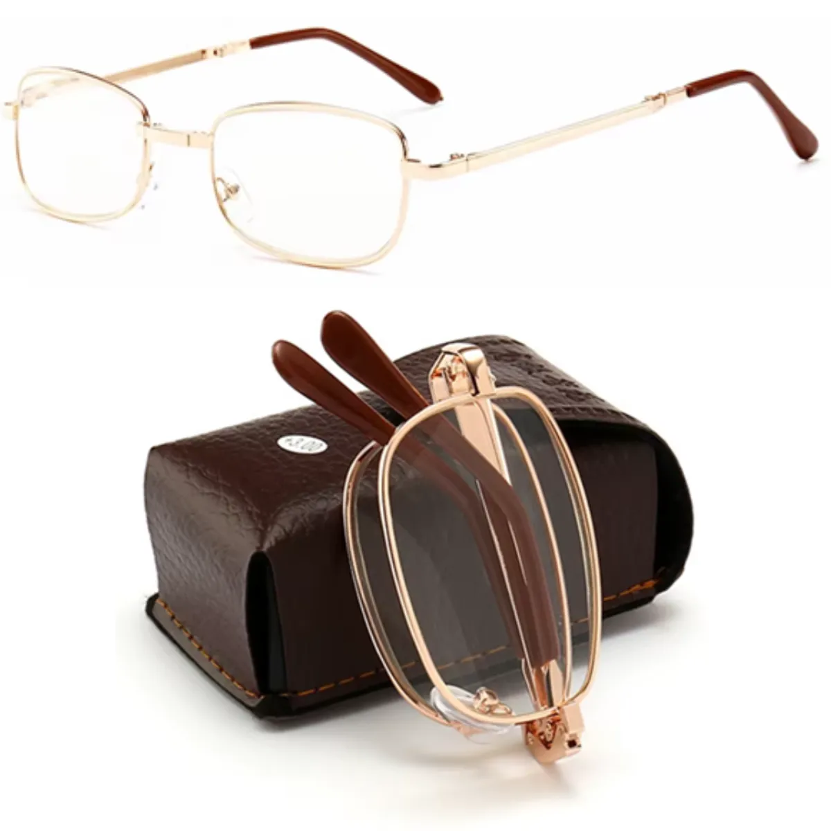 JM - Lente Plegable Bifocal Presbicia De Lectura Anteojos Ópticos Gafas Graduadas