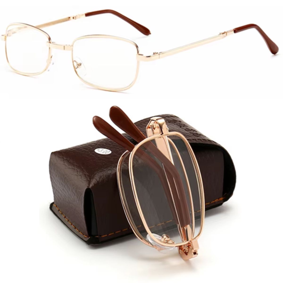 JM - Lente Plegable Bifocal Presbicia De Lectura Anteojos Ópticos Gafas Graduadas