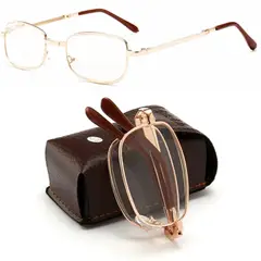 JM - Lente Plegable Bifocal Presbicia De Lectura Anteojos Ópticos Gafas Graduadas
