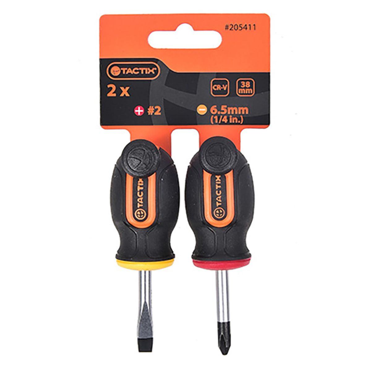TACTIX - JUEGO DESTORNILLADORES PERILLEROS 2 PZS TACTIX BI-MATERIAL