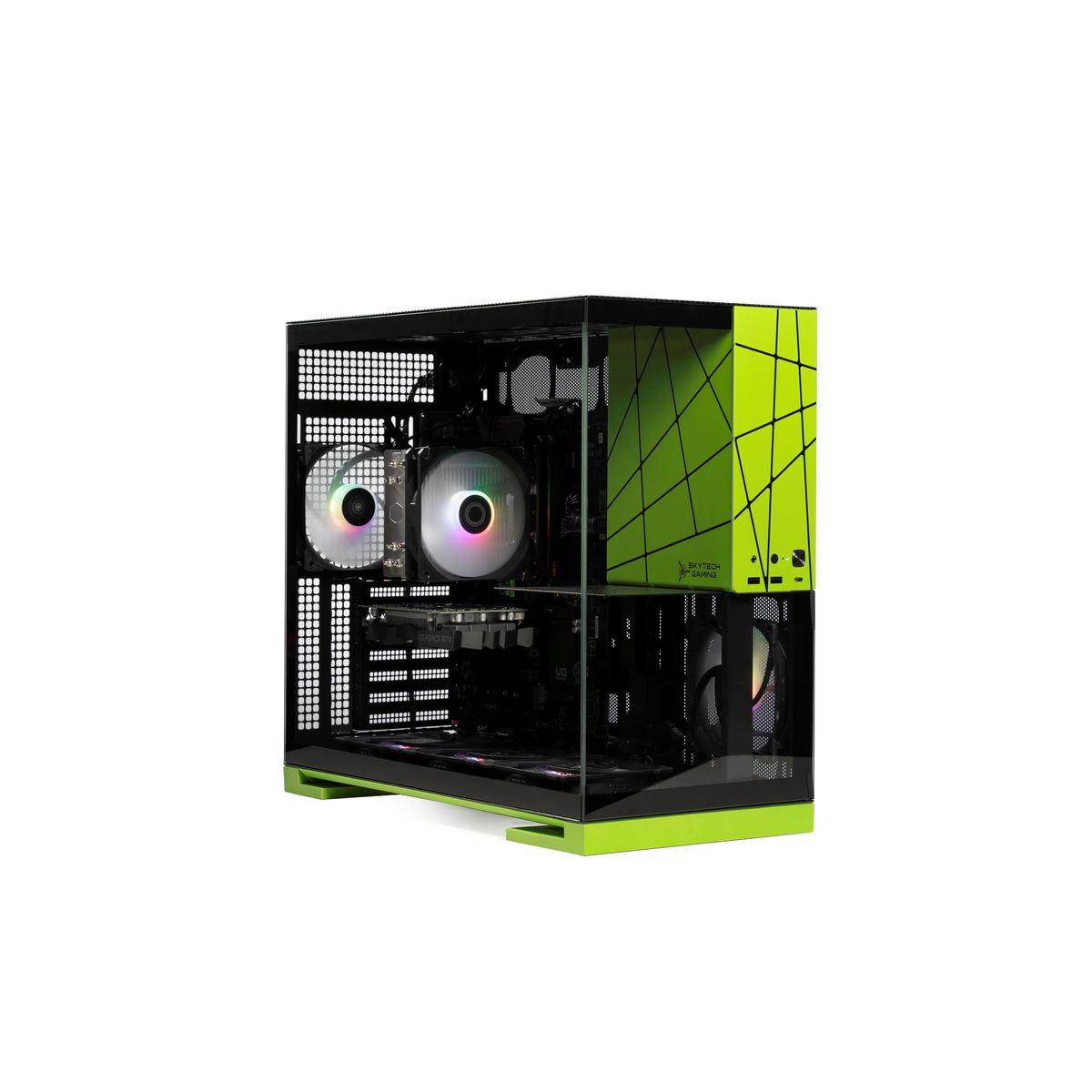 SKYTECH - Desktop Gamer Skytech Viper Green Skytech AMD Ryzen 7 5700 16GB RAM RTX 3050 6GB