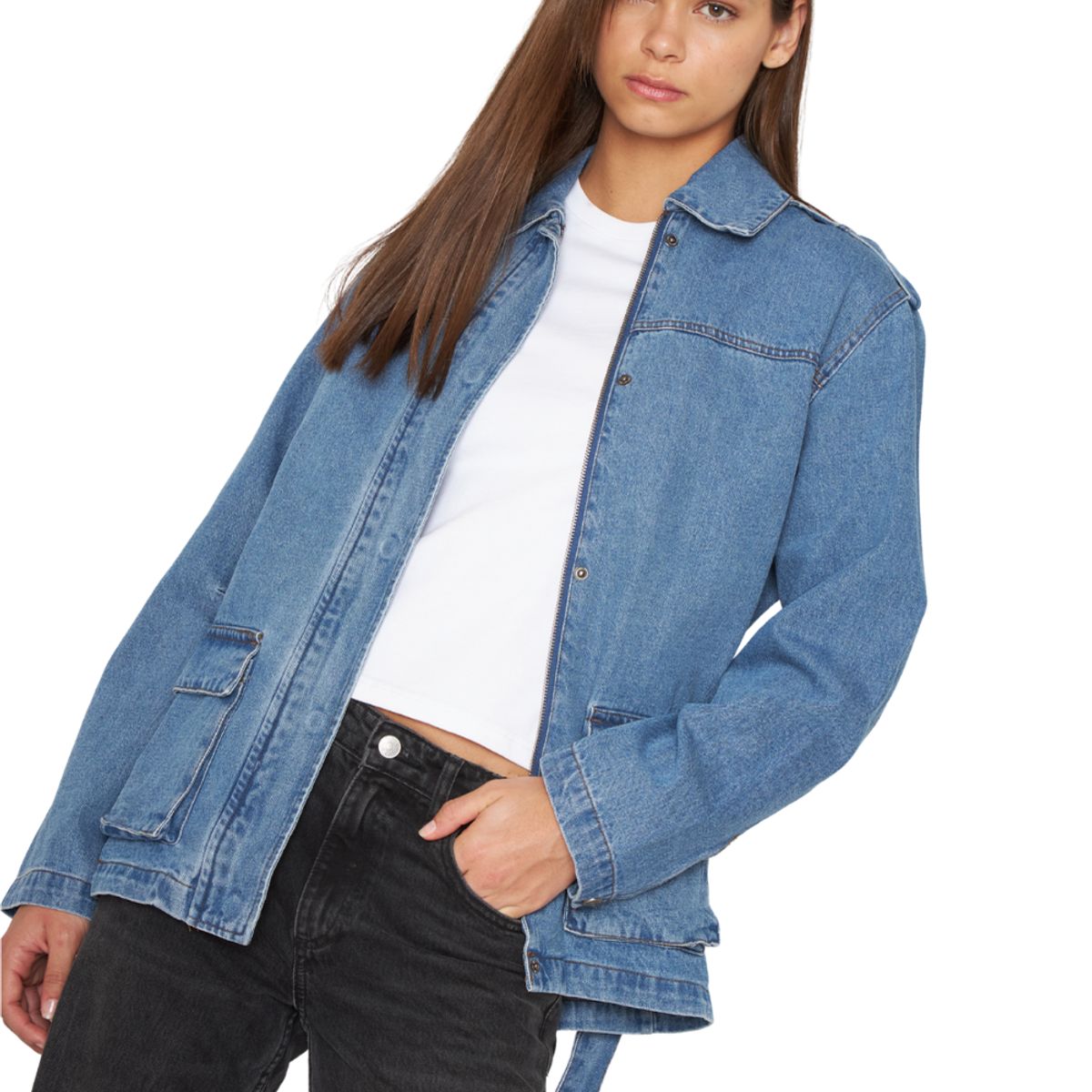 JACINTA TIENDA - Chaqueta Denim Pola azul Jacinta Tienda