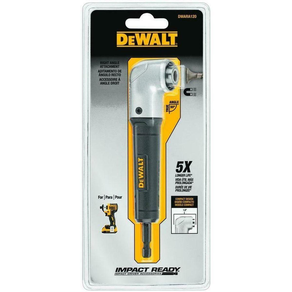 ADAPTADOR ATORNILLADOR DEWALT 90 GRADOS IMPACT READY, marca DEWALT - Foto 2