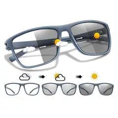JM - Lente Fotocromático De Lectura Presbicia Anteojos Ópticos Gafas Graduadas Negro