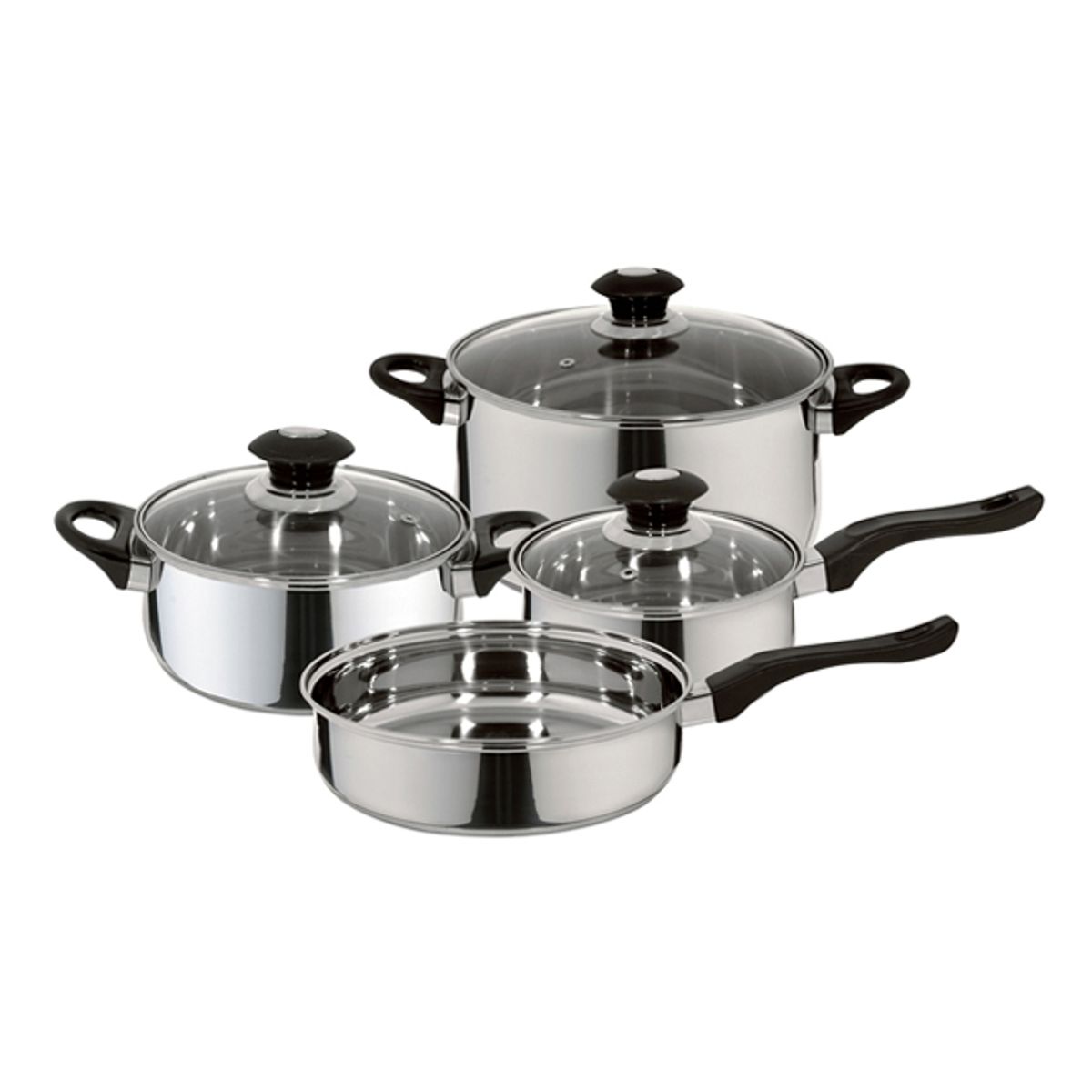 FANTUZZI - Batería de Cocina 7 Piezas Acero inoxidable Corazza FANTUZZI