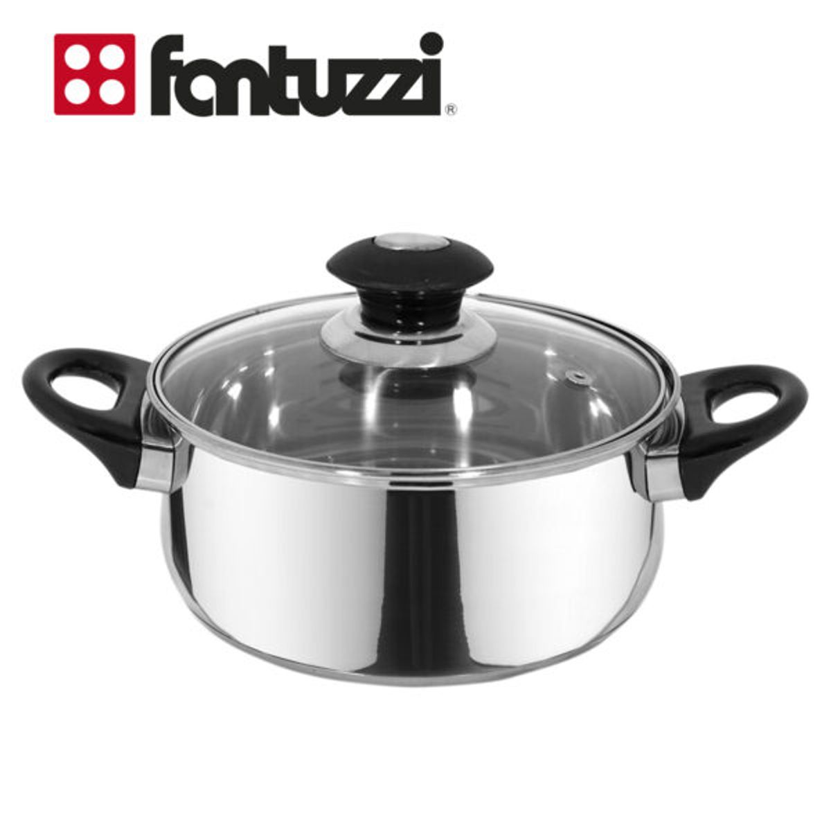 FANTUZZI - Batería de Cocina 7 Piezas Acero inoxidable Corazza FANTUZZI