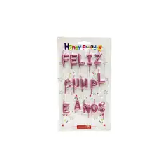 GENERICO - Velas Feliz Cumpleaños Letras Vela Cumpleaños Vela Torta color rosa