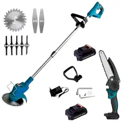 GENERICO - Kit 2 en 1 Cortadora de Pasto + Mini Moto Sierra