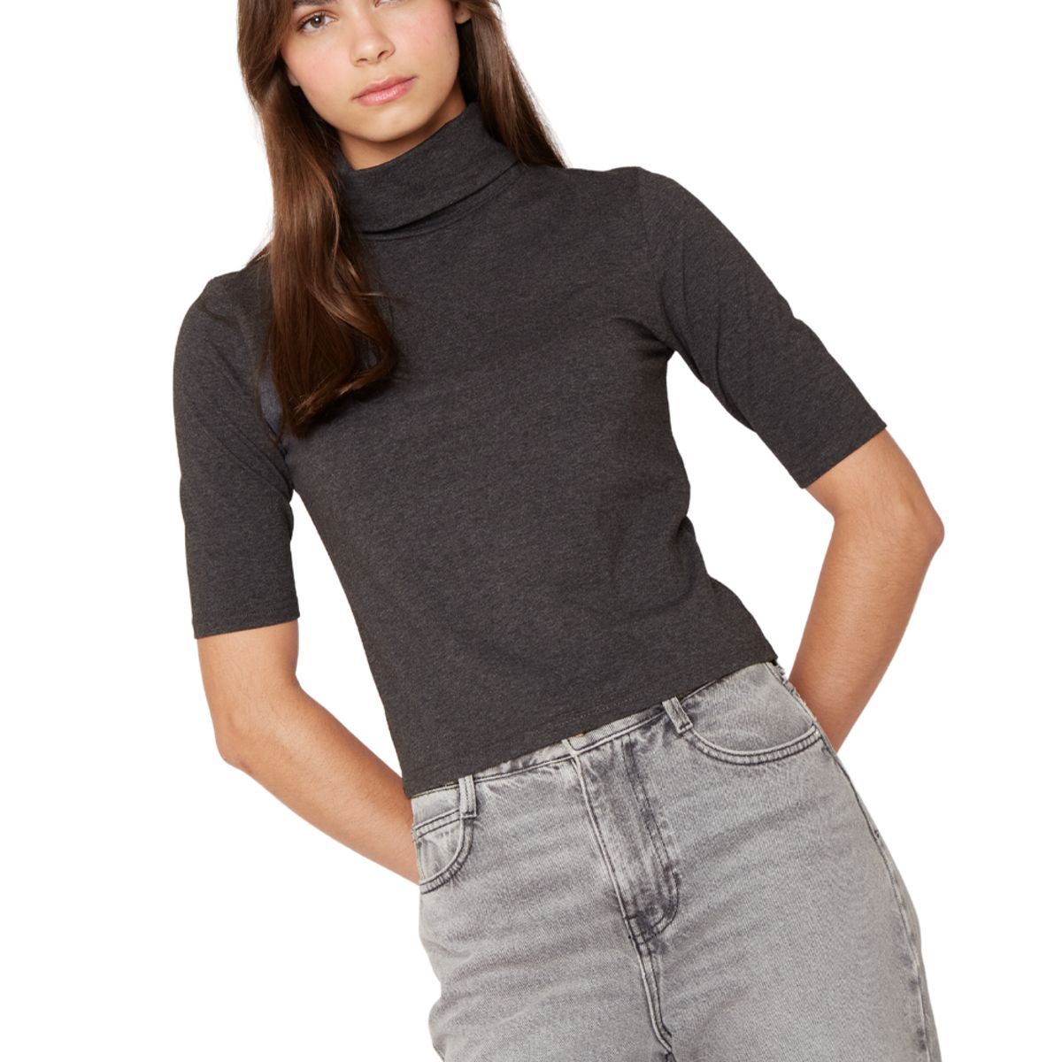 JACINTA TIENDA - Polera Consu III gris oscuro Jacinta Tienda