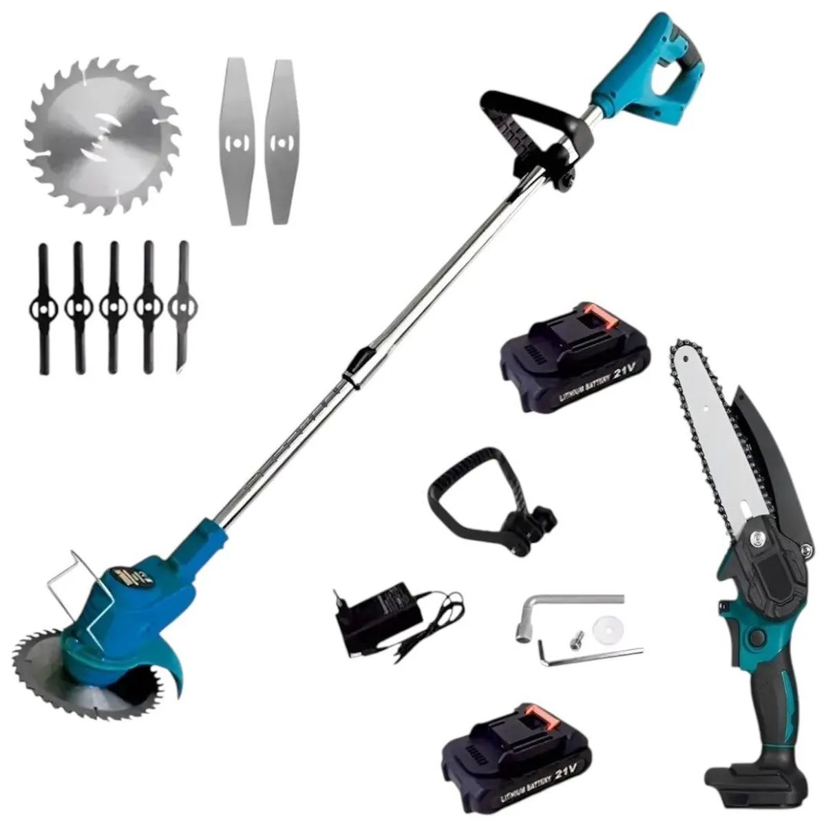 GENERICO - Kit 2 en 1 Cortadora de Pasto + Mini Moto Sierra