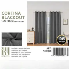 GENERICO - Cortinas blackout pack 2 Panos 140x230