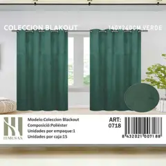 GENERICO - Juego De Cortinas Blackout 2 Paños 140x240 cm