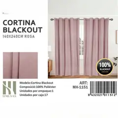 GENERICO - Juego De Cortinas Blackout 2 Paños 140x240 cm