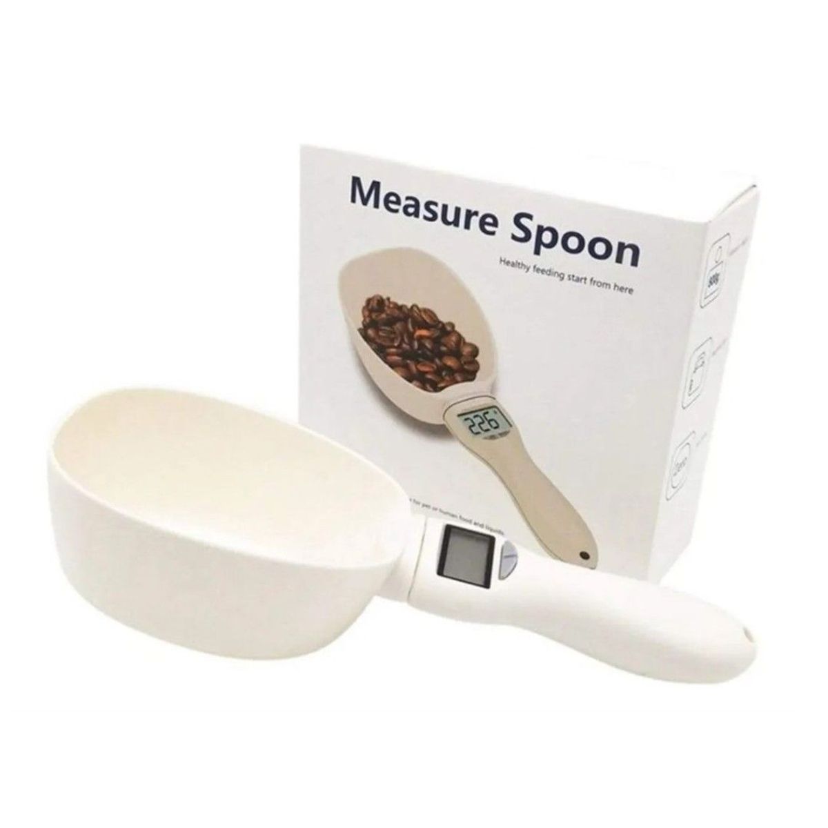 GENERICO - Balanza Digital Cocina Cuchara Blanca Con Función Tara 800g