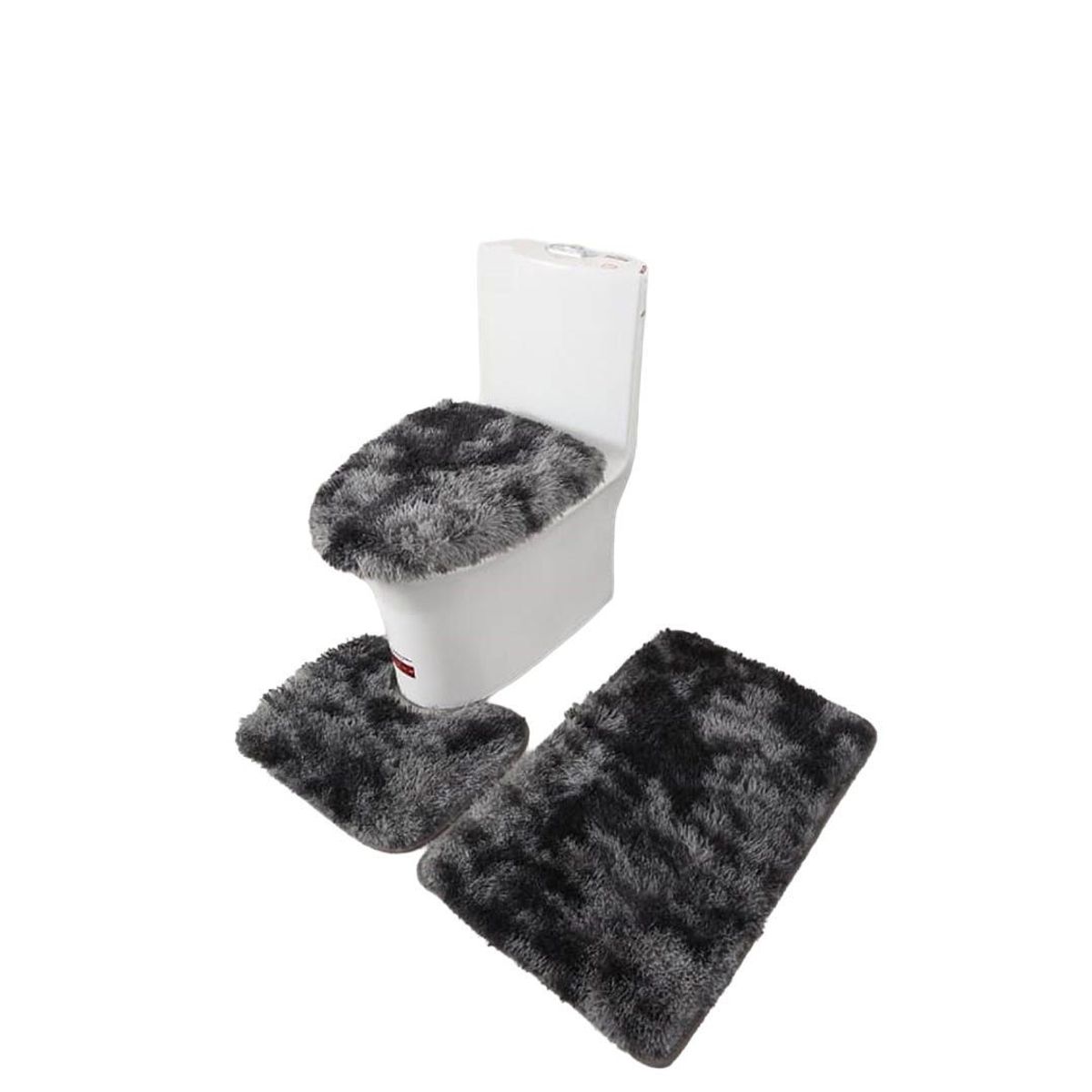 GENERICO - Set de Baño Peludo 3 Piezas Color A Elección