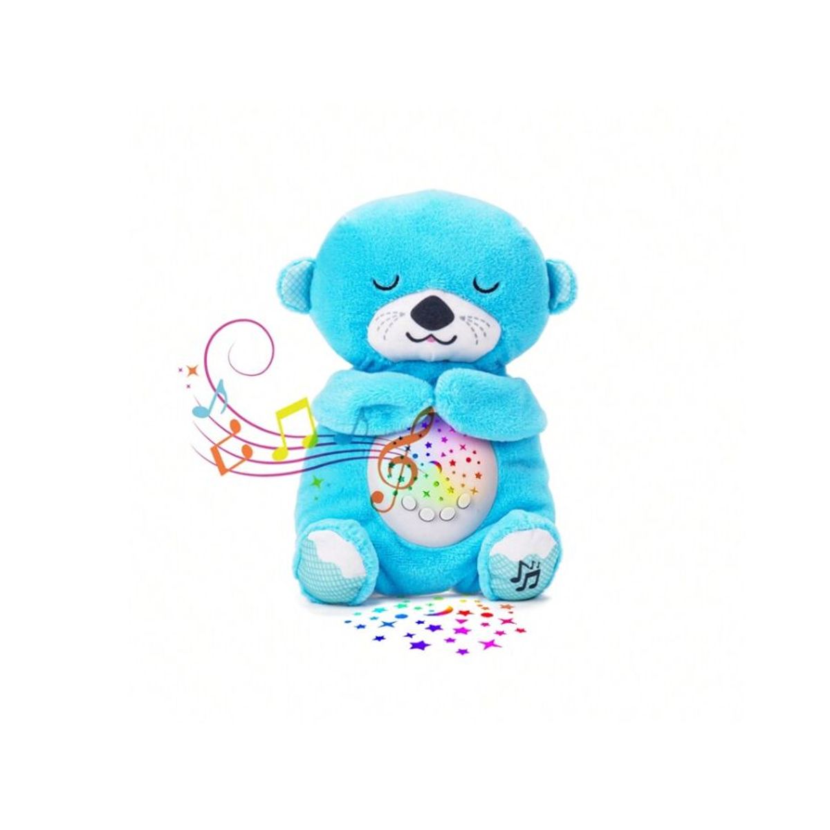 GENERICO - Peluche Nutria Bebe Estimulación Sensorial Azul