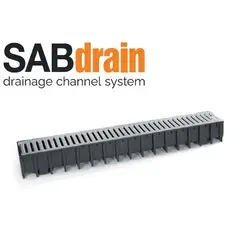 GENERICO - Canal de Drenaje SABdrain 100x100 mm con Rejilla de Acero Galvanizado — Clase A15 - 1 metro