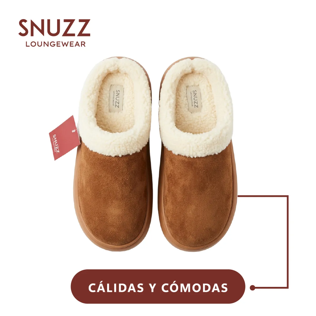 SNUZZ - Pantuflas Mujer Cozy Antideslizantes Invierno Comodidad Kiosclub