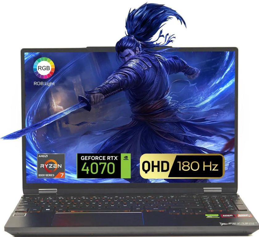 Notebook Gamer - NOIR - AMD Ryzen 7 8745HX - 16GB RAM - NVIDIA RTX 4050