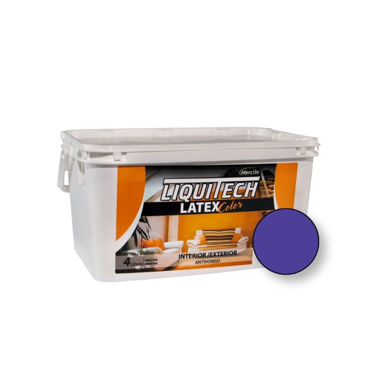 GENERICO - Latex Al Agua Color Int- Ext Antihongos Liquitech 4 Lts Violeta