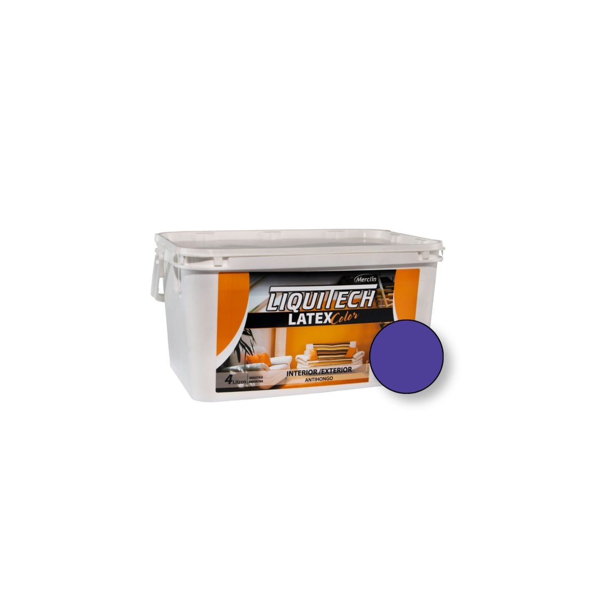 GENERICO - Latex Al Agua Color Int- Ext Antihongos Liquitech 4 Lts Violeta