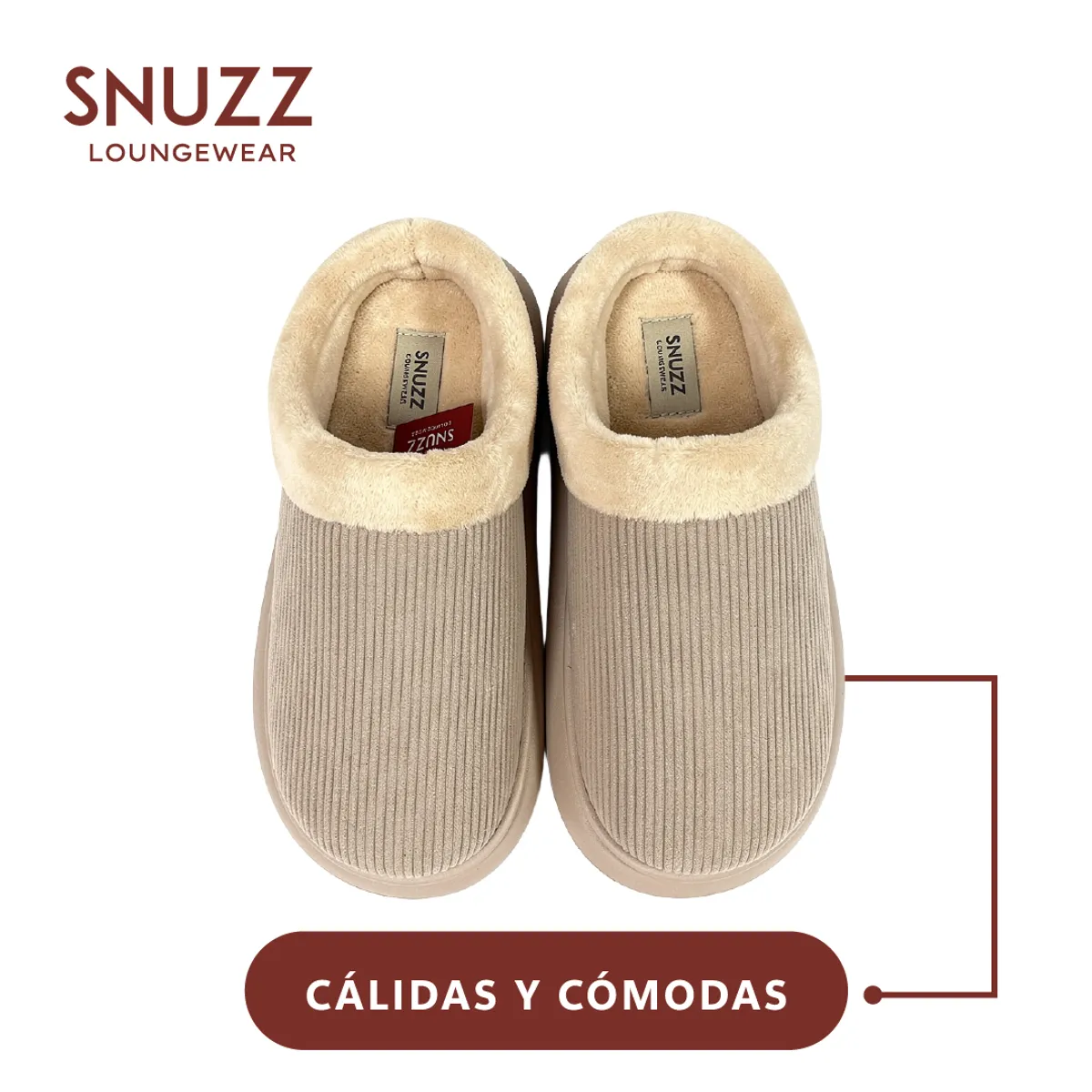 SNUZZ - Pantuflas Mujer Cozy Antideslizantes Invierno Comodidad Kiosclub