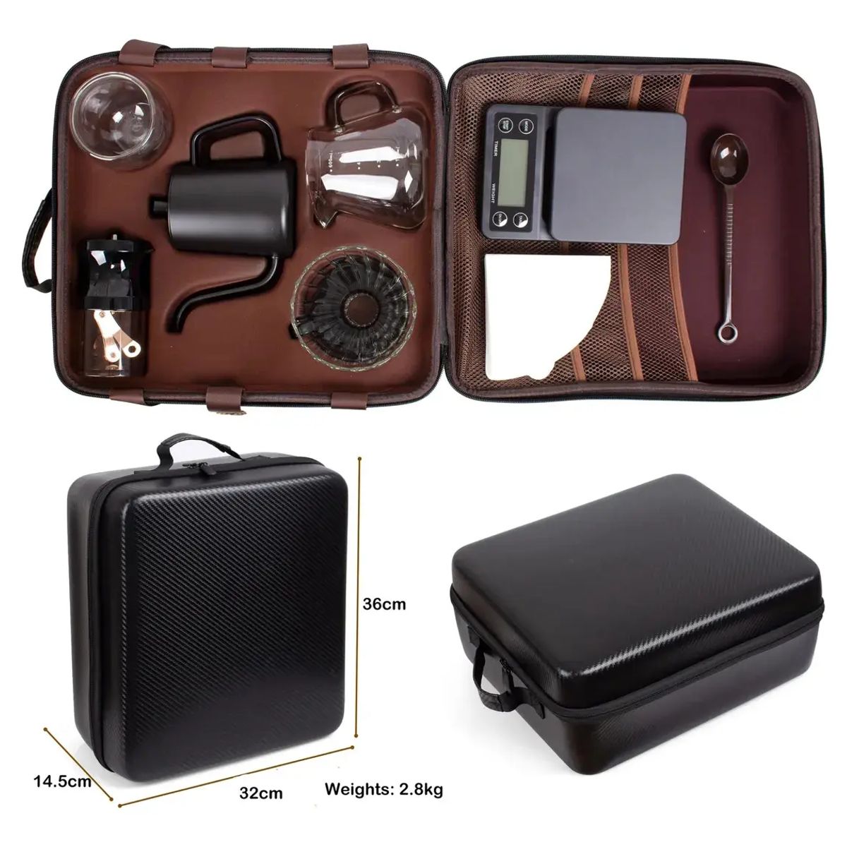 GENERICO - Set De Cafetera Manual 9 Piezas Portatil Para Camping Viajes