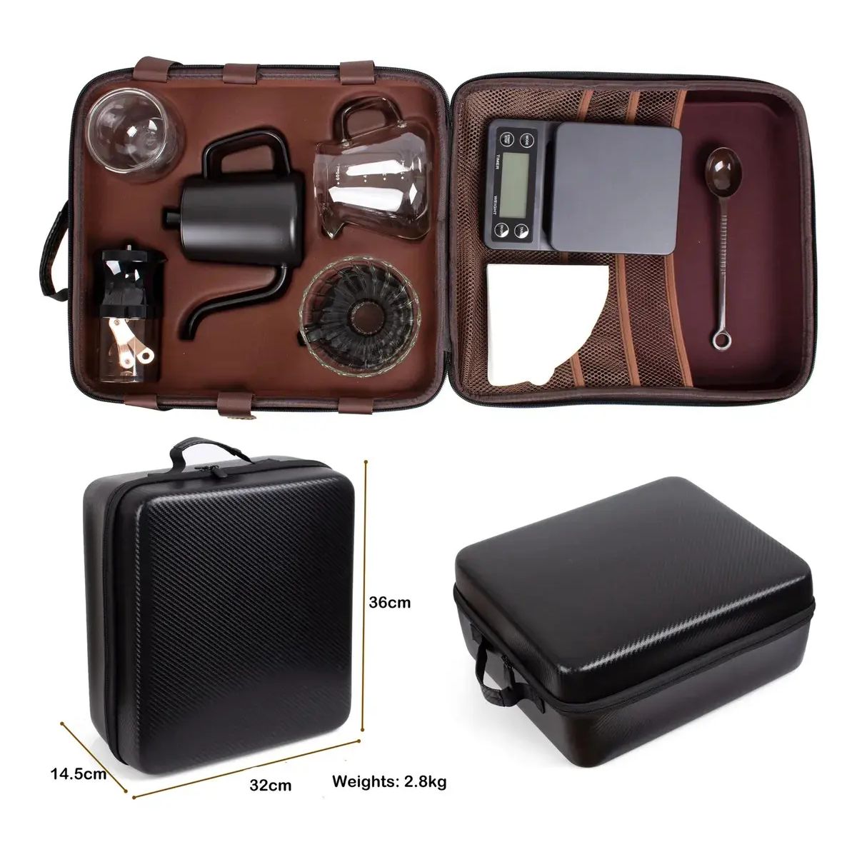GENERICO - Set De Cafetera Manual 9 Piezas Portatil Para Camping Viajes