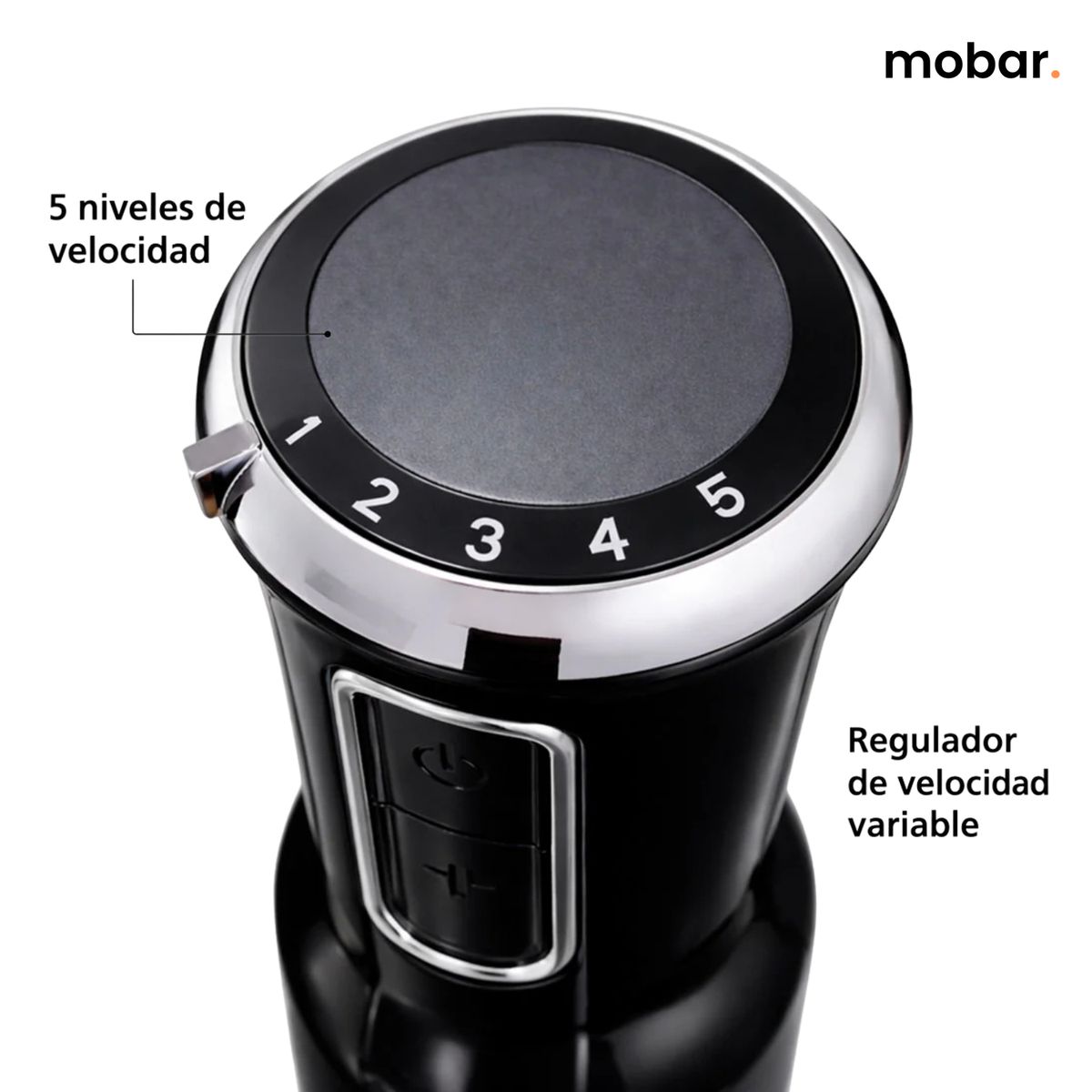 THORBEN - Minipimer Batidora Inmersion Thorben Retro Style Hand Mixer Negro 450w + Vaso