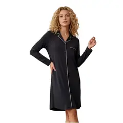 LOOK SHOP - Camisa De Dormir Mujer Elegante Ribetes. Calidad Premium 5316