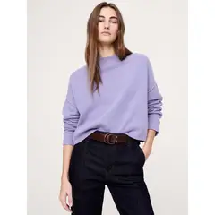 BANANA REPUBLIC - Sweater Mujer Merino Cropped Violeta