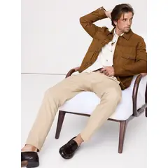 BANANA REPUBLIC - Pantalón Hombre Slim Italian Stretch Chino Café