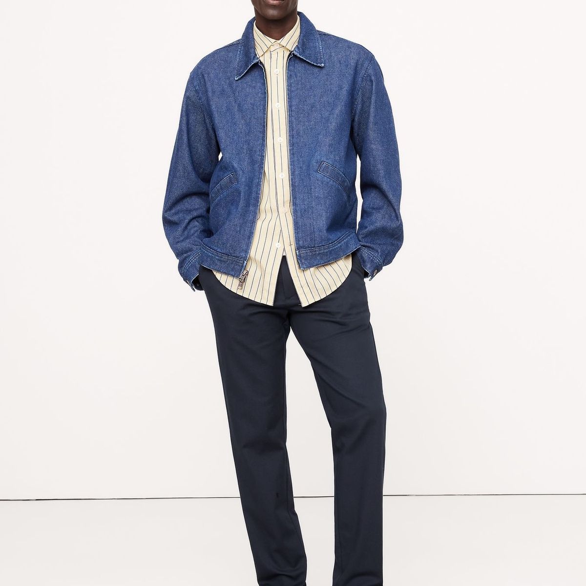 BANANA REPUBLIC - Pantalón Hombre Slim Italian Stretch Chino Azul