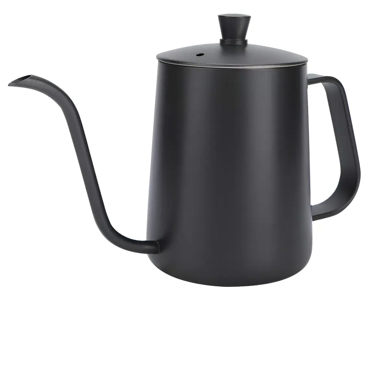 GENERICO - Tetera Cuello De Cisne De Acero Inoxidable Negro 600ml