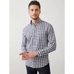 BANANA REPUBLIC - Camisa Hombre Textured Manga Larga Gris