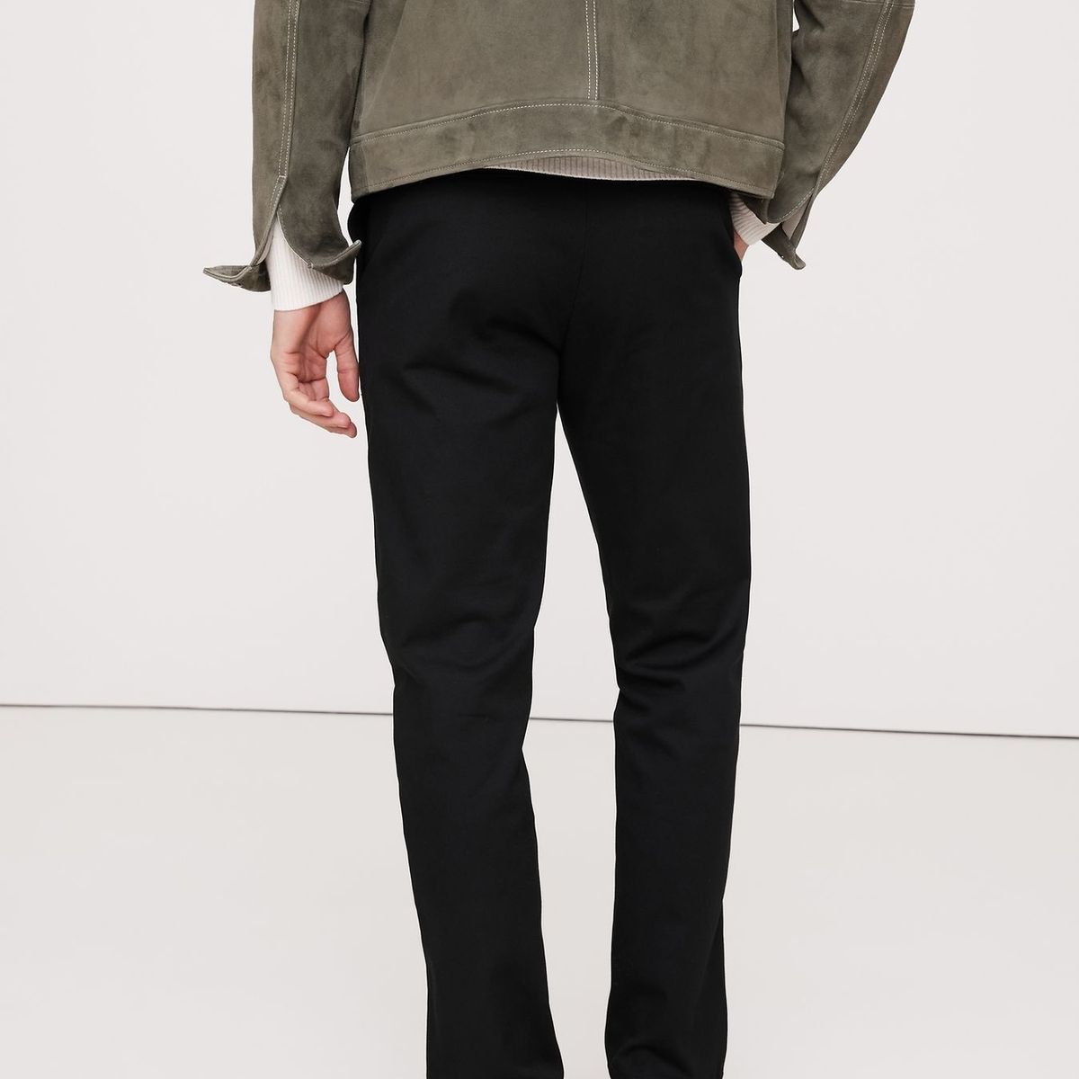 BANANA REPUBLIC - Pantalón Hombre Slim Italian Stretch Chino Negro