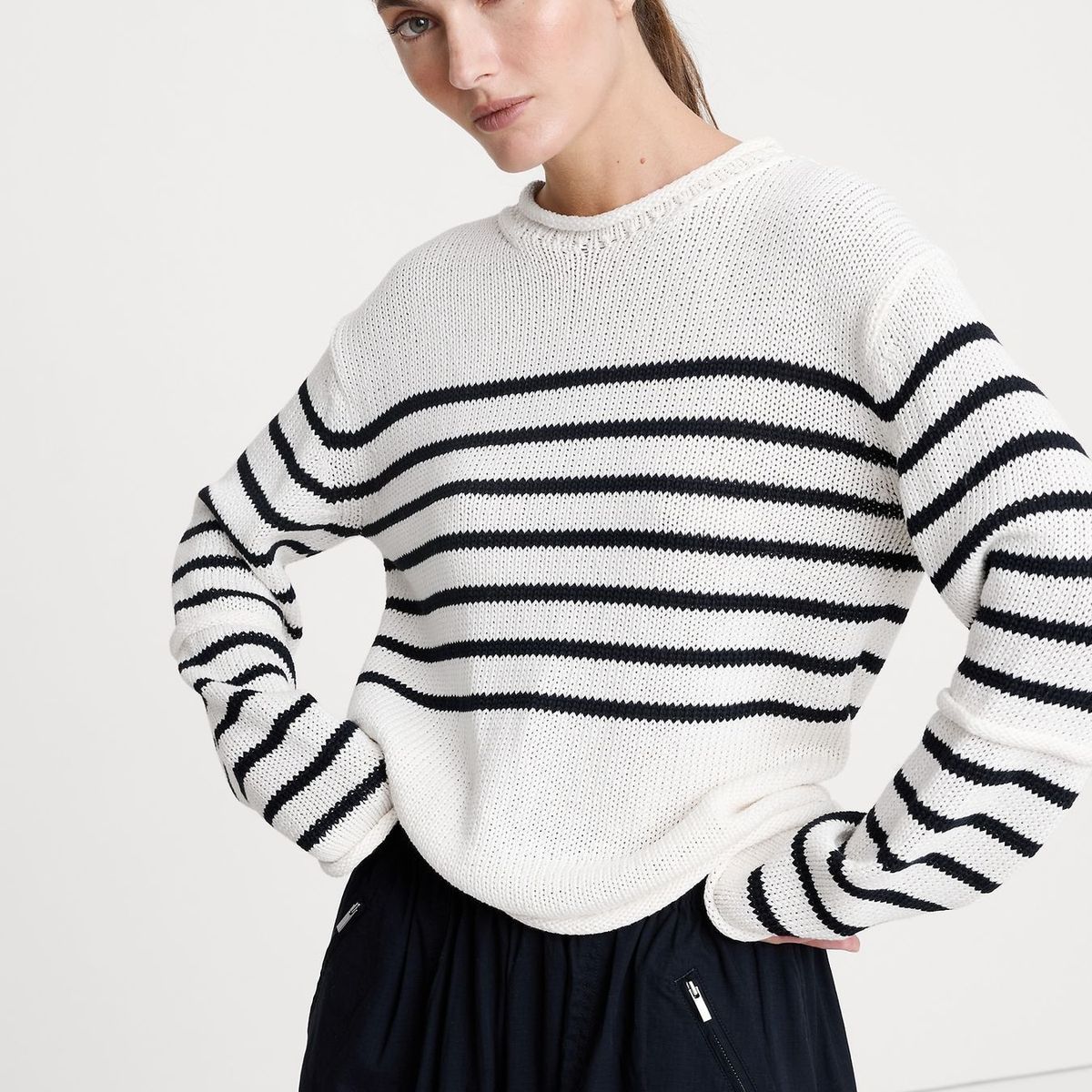 BANANA REPUBLIC - Sweater Mujer Algodón Roll Neck Azul
