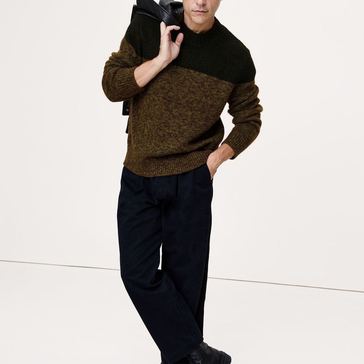 BANANA REPUBLIC - Sweater Hombre Banana Republic Alpaca Blend Verde