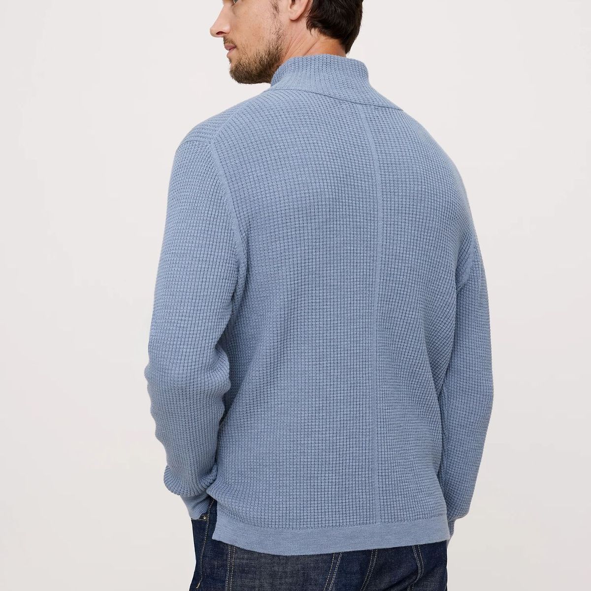 BANANA REPUBLIC - Sweater Hombre Banana Republic Algodón Thermal Turtleneck Gris