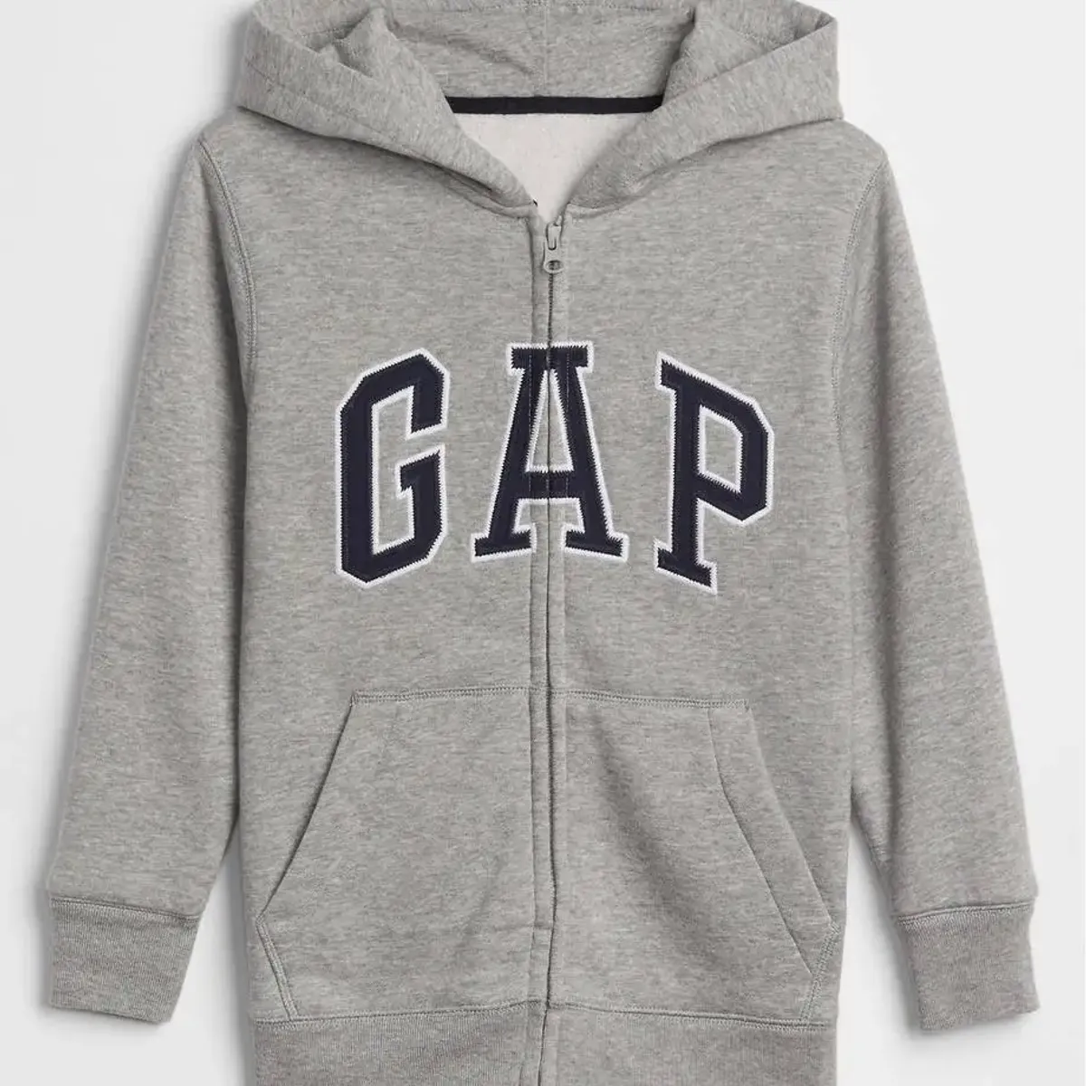 GAP - Polerón Logo Arch Hood Full Zipper Gris