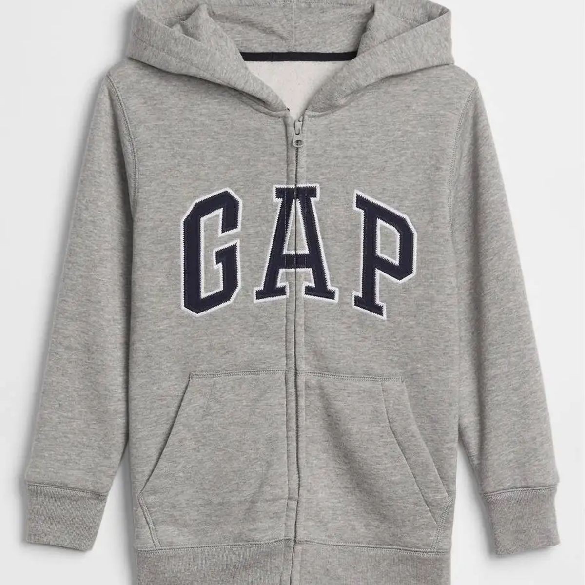 GAP - Polerón Logo Arch Hood Full Zipper Gris