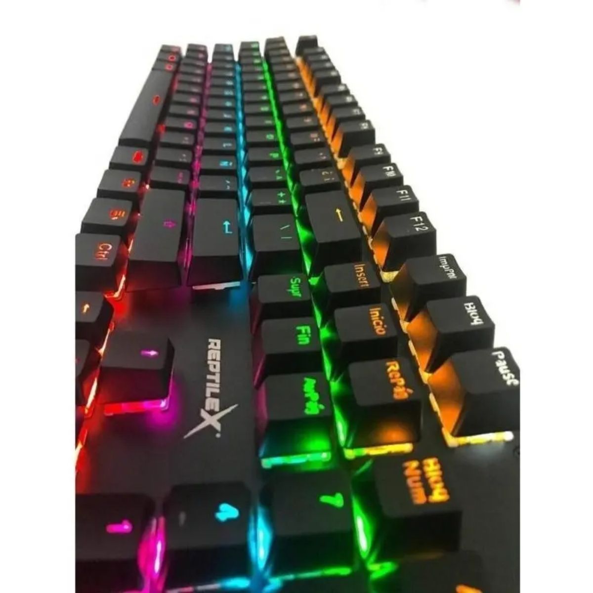 GENERICO - Teclado Mecanico retroiluminado Gamer Switches Red Reptilex Rx0004