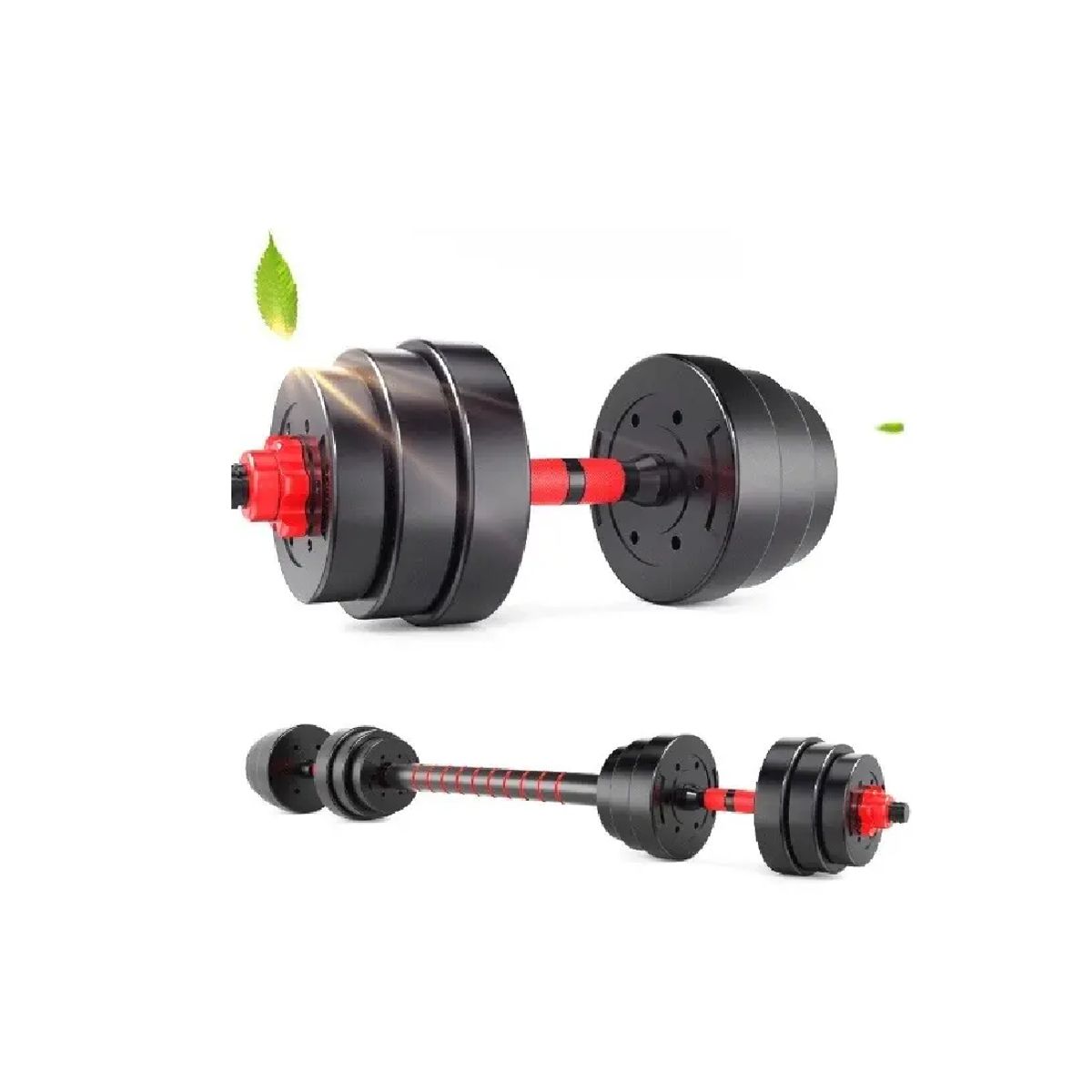 GENERICO - Set Mancuernas Y Barra Unibles Fitness Pesas Ajustables 20kg